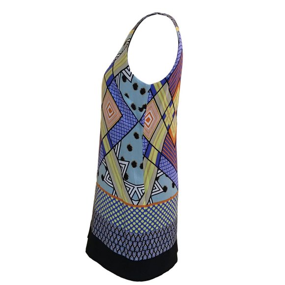 "Single" Geometric Silk Mini-Dress - Small - CUTE! - Picture 3 of 4